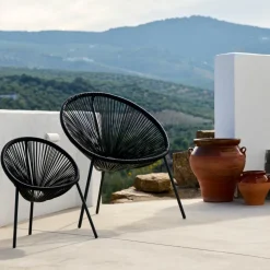 ACAPULCO Chaise Lounge Set De 2 Sable