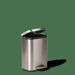ADELE Poubelle à Pédale 12l Argent