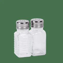 BASIC Set Salière Et Poivrier Argent, Transparent
