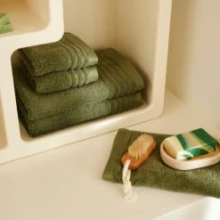 BIO SOFT Gant De Toilette Vert Foncé