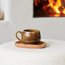 COZY Assiette Brun