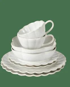 DAHLIA Assiette Blanc