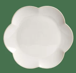 DAHLIA FLOWER Assiette Blanc