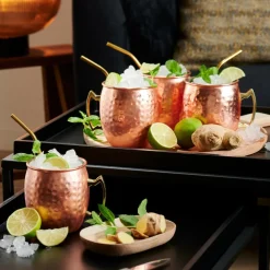 FANCY Pailles à Cocktail Avec Brosse Argent