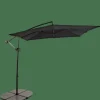 FIJI Parasol Déporté Sans Pied De Parasol Noir