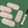 JACQUI Storage étiquettes Et Feutre Pour Caisse Pliante Beige