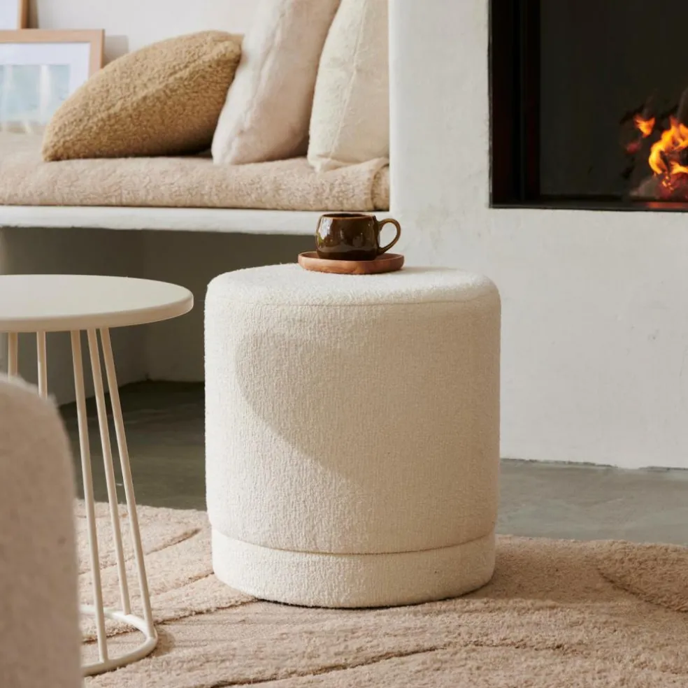LANCE Pouf Blanc