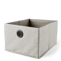 LINOLUX Boîte De Rangement Avec Fermeture éclair Beige