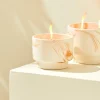 MARBLE Bougie D'extérieur Blanc, Orange