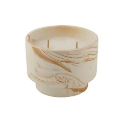 MARBLE Bougies D'extérieur Blanc, Orange