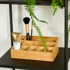 ORGANOO Porte-cotons-tiges Transparent, Naturel
