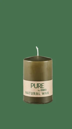 PURE Bougie Cylindrique Vert