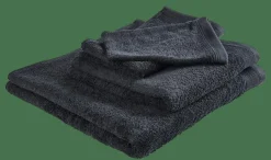 RECYCLE Gants De Toilette Set De 2 Anthracite