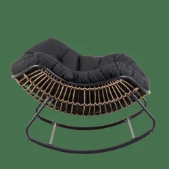 ROCKO Chaise à Bascule Noir