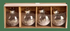 SNOW Porte-noms Set De 4 Transparent