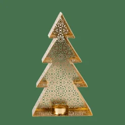 TREE Support Bougie Chauffe-plat Doré