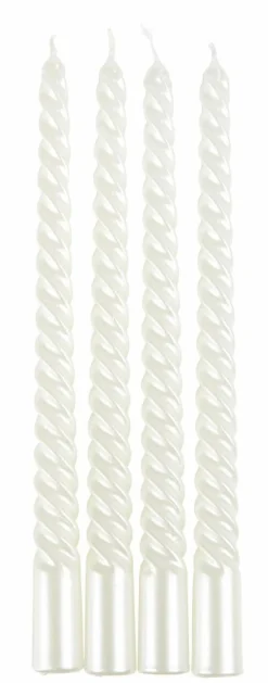 TWIST Bougies Torsadées Set De 4 Orange