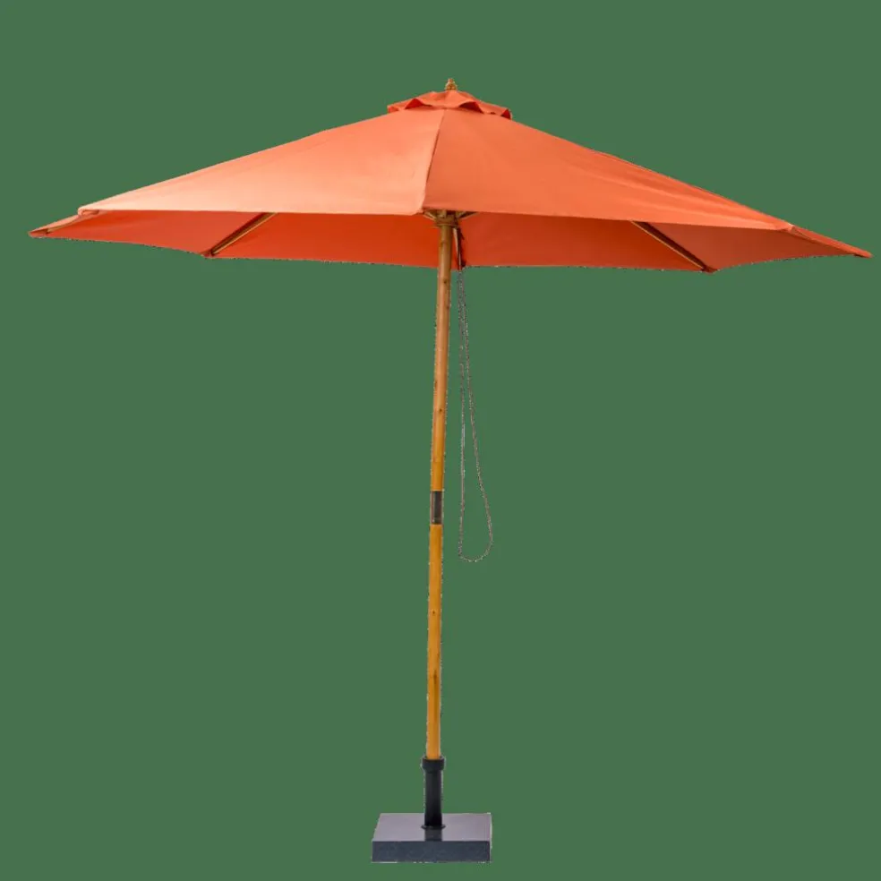 WOOD Parasol Sans Pied De Parasol Couleur Rouille